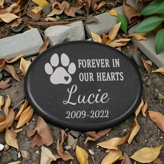 Pet Memorial Stones, Pet Sympathy Gifts, Dog Memorial Gifts for Loss of Dog, Bereavement Gifts Loss of Pet, Forever in Our Hearts, Pet Remembrance Gifts, Pet Cemetery Grave Stones