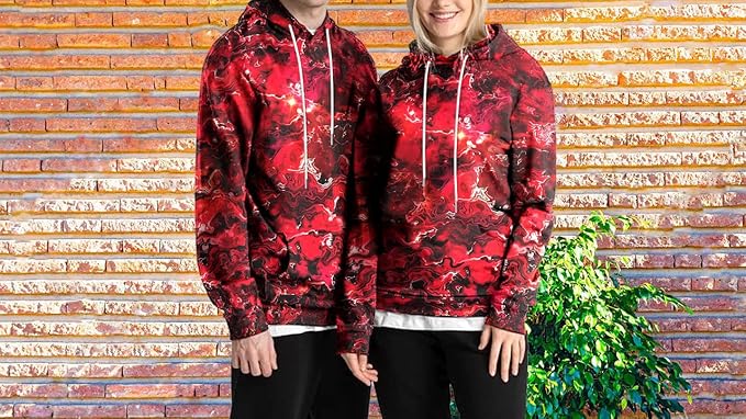 Yasswete Unisex Adults 3D Printed Fashion Hoodies for Men Women Pullover Novelty Sweatshirts with Big Pockets