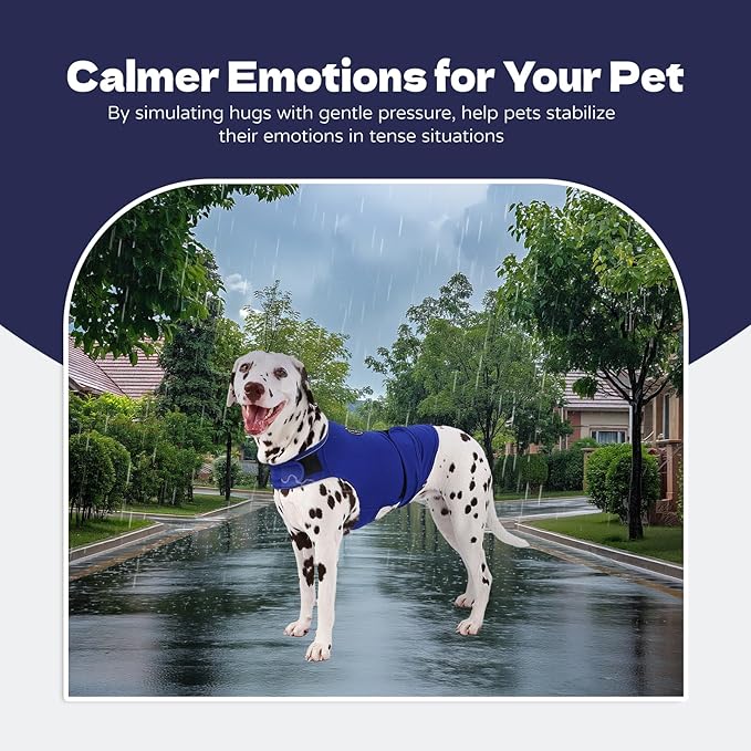 Dog Anxiety Vest and Shirt, Skin-Friendly Calming Shirt - Thunder Jacket for Pet Vet Visits - Dog Jacket for Thunder, Fireworks, Anti Anxiety Vest for Pet Without Medicine & Training