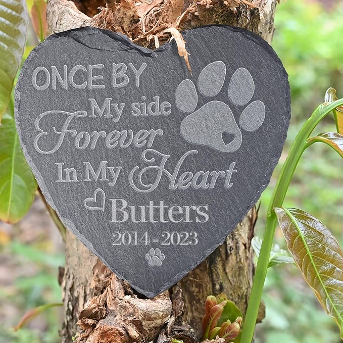 Pet Memorial Stones, Gifts, Loss of Sympathy Dog Gifts for Dog, Bereavement Grave Marker, in Memory - Style G, 6''x6''/15x15cm