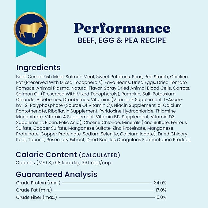 Solid Gold High Protein Dog Food Dry Dog Kibble - Premium Beef Protein & Digestive Probiotics for Energy, Muscle, Gut & Immune Support - Healthy Grain & Gluten Free Dogfood - Nutrientboost - 3.75 LB