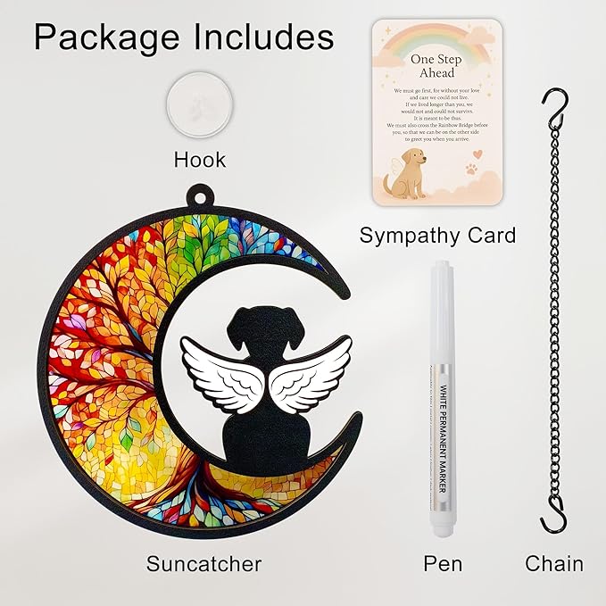 Pet Memorial Suncatcher, Dog Memorial Gifts, Pet Loss, Pet Sympathy, Thoughtful Dogs Remembrance, Bereavement Gifts