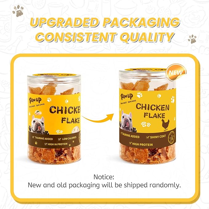 Chicken Jerky Crisp Flakes for Dog Treats, 1% Taurine Added, 6oz (170g), Chip Jerky, High Protein Chicken Dog Training Rewards, Rawhide-Free, Gluten-Free