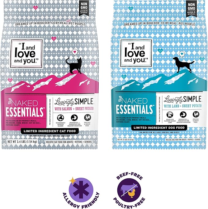 I and love and you Lovingly Simple Dry Dog Food - Lamb + Sweet Potato - Grain Free, Filler Free, Prebiotic + Probiotic 21lb Bag