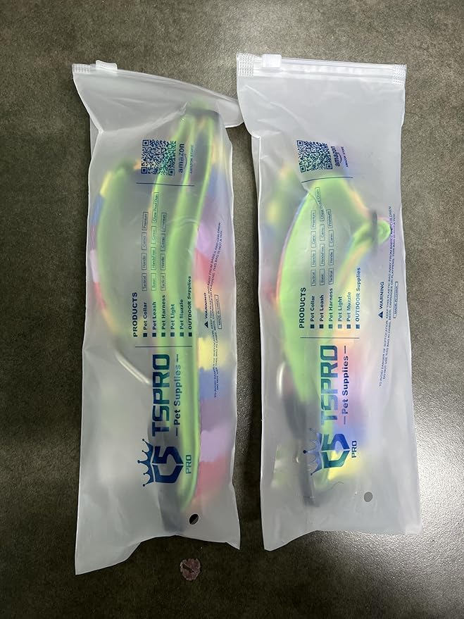 TSPRO Premium Dog Collars Tactical Dog Collar with Handle and Heavy Duty Quick-Release Metal Buckle Durable Thick and Adjustable for Medium to Large Dogs (Gradient Multi-Colored M)