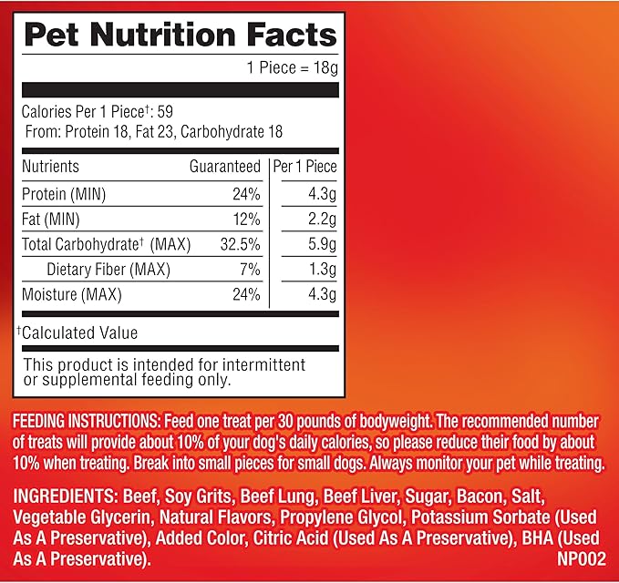 Pup-Peroni Dog Treats, Original Bacon Flavor, 22.5 Ounce, Made with Real Bacon