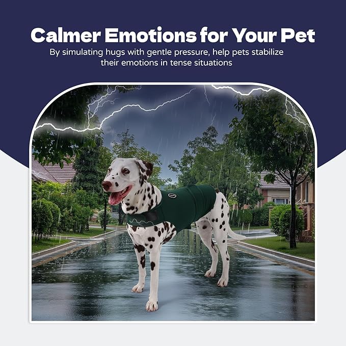 Dog Anxiety Vest and Shirt, Skin-Friendly Calming Shirt - Thunder Jacket for Pet Vet Visits - Dog Jacket for Thunder, Fireworks, Anti Anxiety Vest for Pet Without Medicine & Training