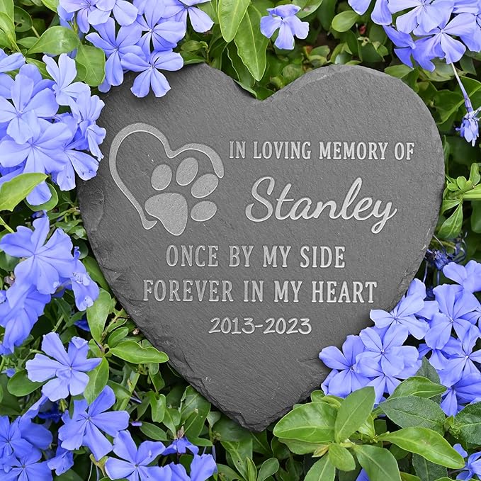 Dog Memorial Gifts for Loss of Dog, Pet Stones Dogs, Gifts, Cat Stones, Sympathy Gift, Pet, 4''×4''/10×10cm