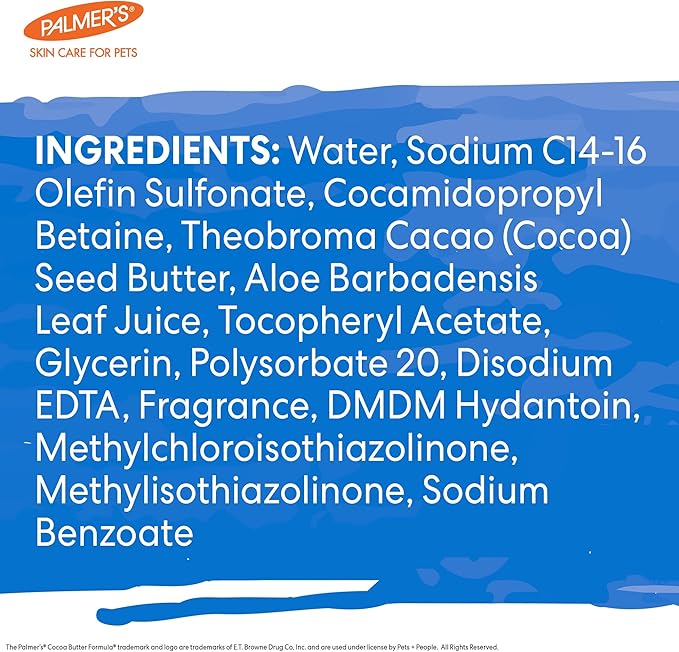 Palmer's for Pets Bath Foam with Cocoa Butter; Waterless Dog Grooming Foam with Vitamin E and Cocoa Butter, Foaming “Dry Shampoo” for Dogs, 5 Fl Ounces