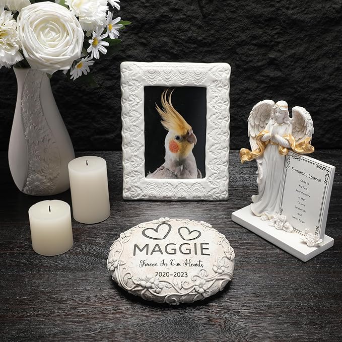 Personalized Cockatiel Memorial Stone, Pet Grave Marker Cockatiel, Cockatiel Headstone, Cockatiel Tombstone, Cockatiel Gravestone, Cockatiel Memorial Gifts