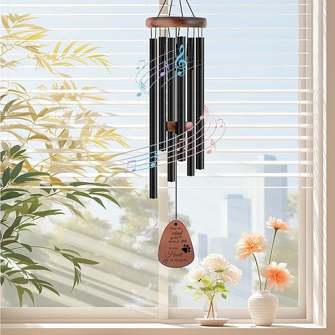 Personalized Pet Memorial Wind Chimes-Custom Sympathy Gift for Loss of Dog or Cat-Keepsake in Memory of Beloved Pet-Comforting Bereavement Gift for Grieving Pet Owners (Pet-Claw)
