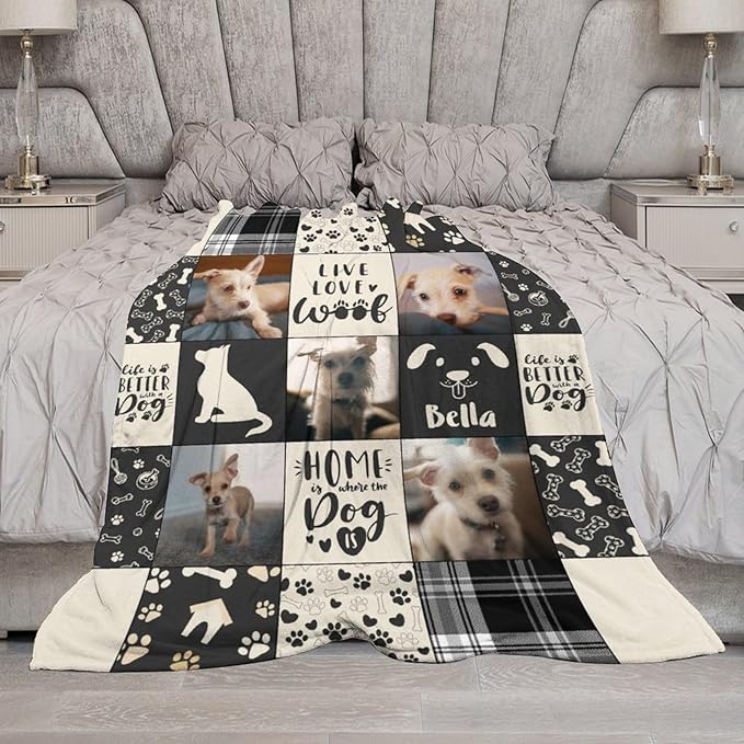 Artsadd Dog and Cat Memorial Gifts, Pet Loss Memorial Blanket, Custom Dog Blanket, Personalized Pet Remembrance Gifts, Loss of Pet or Cat Remembrance Sympathy Grief Condolence Bereavement Gifts