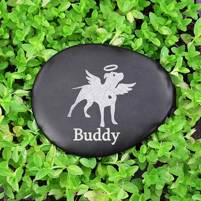 Pet Memorial Stones for Dogs - Personalized Dog Passed Away Gifts - Pet Memorial Gifts - Dog Death Sympathy Gifts - Dog Bereavement Gifts - Pet Remembrance Gifts - Dog Memorial Garden Stone