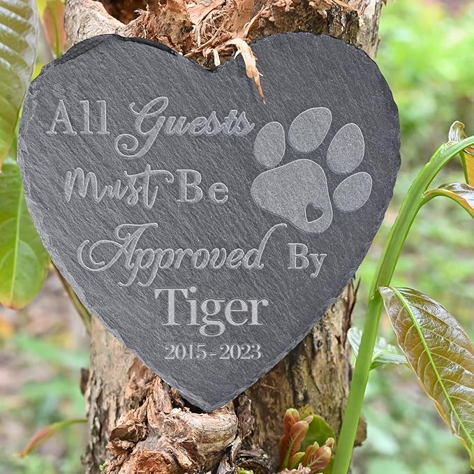 Pet Memorial Stones, Gifts, Loss of Sympathy Dog Gifts for Dog, Bereavement Grave Marker, in Memory - Style E, 6''x6''/15x15cm