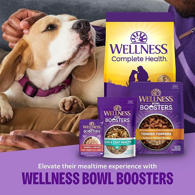 Wellness Complete Health Dry Dog Food with Grains, Natural Ingredients, Made in USA with Real Meat, All Breeds, For Adult Dogs (Whitefish & Sweet Potato, 30-Pound Bag)