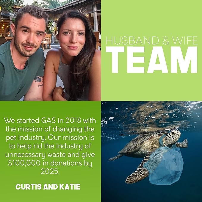 100% Certified Home Compostable Dog Poop Bags - 10% to Charity - ASTM D6400 & EN 13432 Compliant - 120 x Plant Based Compostable Poop Bags (8 Rolls)