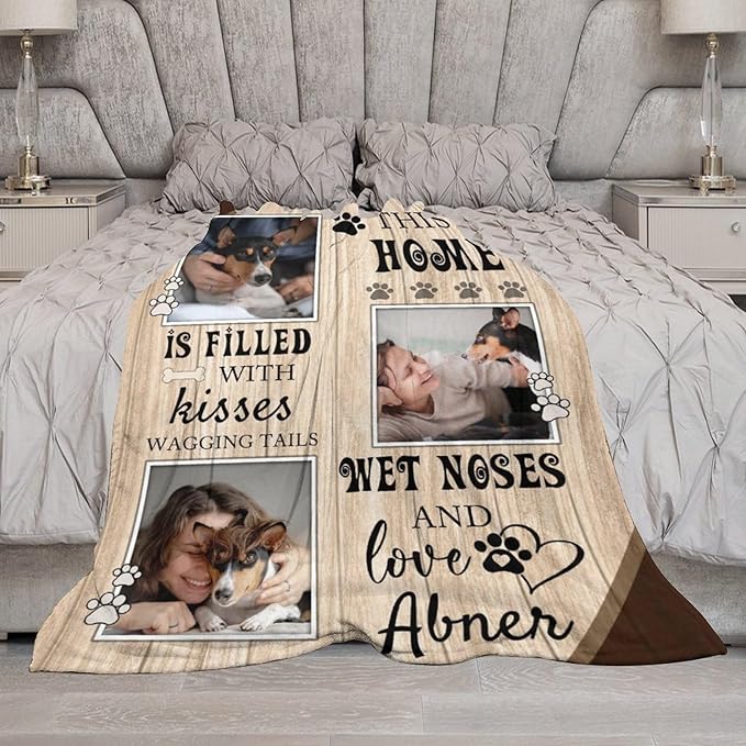 Artsadd Dog and Cat Memorial Gifts, Pet Loss Memorial Blanket, Custom Dog Blanket, Personalized Pet Remembrance Gifts, Loss of Pet or Cat Remembrance Sympathy Grief Condolence Bereavement Gifts