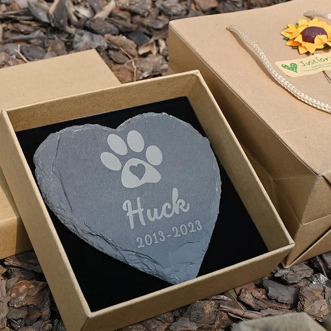 Pet Loss Gifts Personalized Dog Memorial Stone - Pet Memorial Gifts - Loss of Dog Sympathy Gift - Dog Bereavement Gifts - Pet Remembrance Gifts - Loss of Dog Gifts, 4''×4''/10×10cm