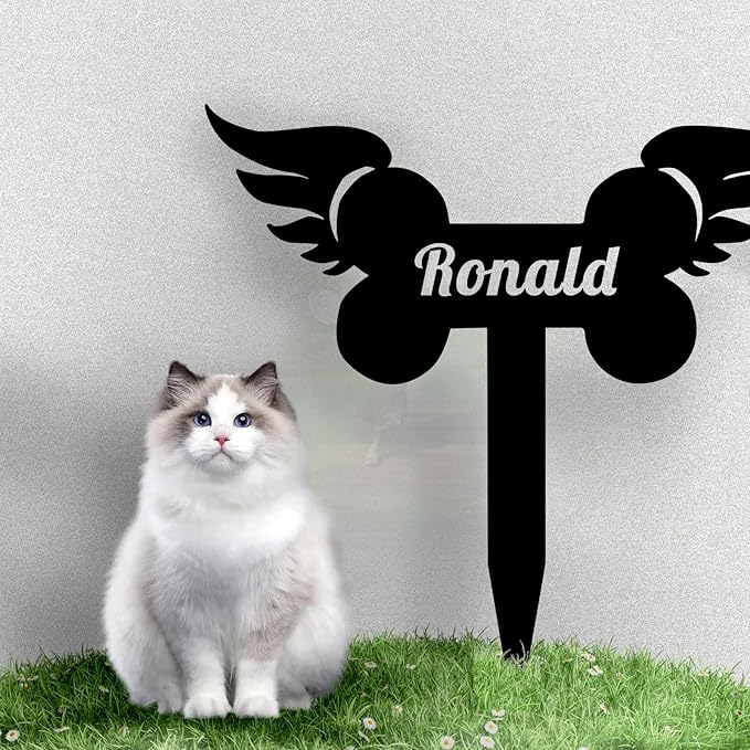 Custom Pet Name Memorial Grave Stake Marker, Custom Pet Garden Metal Stake, Pet Memorial Metal Sign, Personalized Pet Memorial Stake, Outdoor Pet Garden Decor