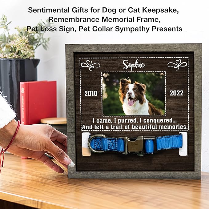 Customized Dog Picture Frames for Dogs That Passed Personalized Dog Gifts for Pets Dog Memorial Frames Pet Photo Frames and Memorials Loss of Dog Gifts Rainbow Bridge Pet Memorial Gifts