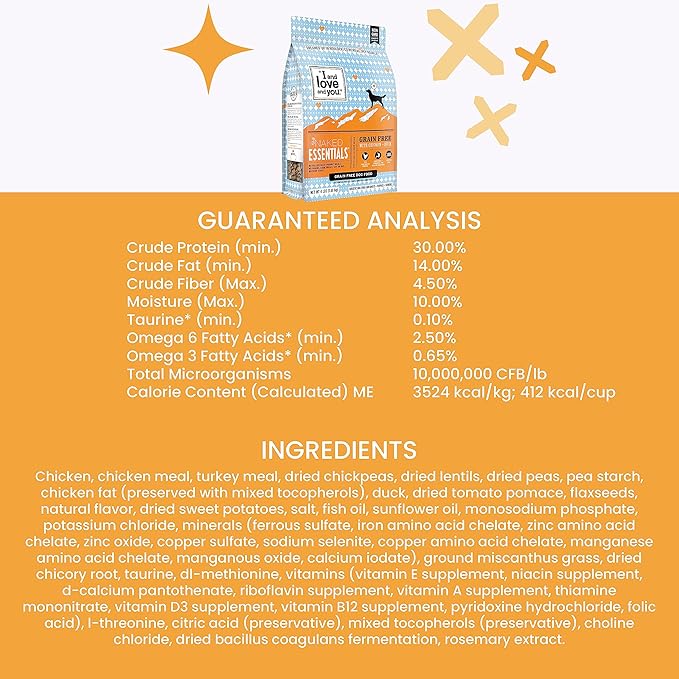 I and love and you Naked Essentials Dry Dog Food - Chicken + Duck - High Protein, Real Meat, No Fillers, Prebiotics + Probiotics, 11lb Bag