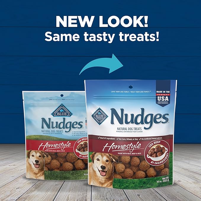 Blue Buffalo Nudges Homestyle Natural Beef and Rice Dog Treats