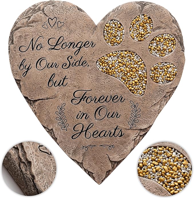 Dog Memorial Gifts for Loss of Dog Sympathy Gift - Rainbow Bridge Dog Memorial Stone for Remembrance Dog Passing Away Sympathy Gifts - Thoughtful Pet Loss Gifts - Brown