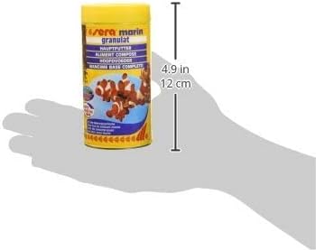 sera Marine Granules Nature Staple Food 3.5oz | for Saltwater Fish | Free of Dyes and Preservative | with Marine Algae, Spirulina & Krill | Ideal for Mid-Water & Bottom Feeders