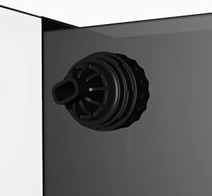 LANDEN 35C 7.2 Gallon Ultra Clear All Glass Rimless Low Iron Aquarium Tank with Rear Filtration Chamber(Pump Included) for Salt and Fresh Water.13.8''Wx13.8''Dx13.8''H 35cm Cube in 6mm Thickness