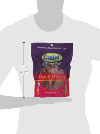 Cadet Gourmet Duck Breast Jerky Dog Treats, Healthy, Long-Lasting High-Protein Training Treats for Small & Large Dogs, 14 oz.