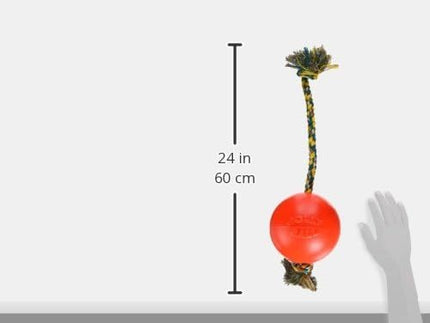 Jolly Pets Romp-n-Roll Dog Toy, Orange, 6", Model Number: 788169060645