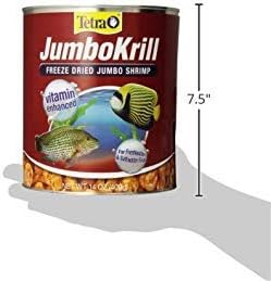 Tetra JumboKrill Freeze-Dried Jumbo Shrimp 14 Ounces, Natural Shrimp Treat For Aquarium Fish, Red