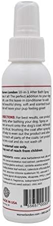 Warren London 10-in-1 After Bath Dog Spray | Leave-in Conditioner & Detangler for Dogs | Aloe Vera, Silk Amino Acids & Green Tea | Fresh Scent | 4oz Travel Size | Made in USA