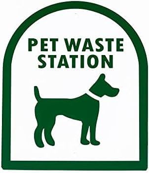 Gloss Green Rust Proof Aluminum Mini Dog Waste Station – UV Protected to Eliminate Color Fading – Roll Bag System (most popular bags) – Plus Free 400 dog waste bags - no trash can