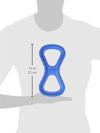Nerf Dog Tire Infinity Tug Dog Toy, Lightweight, Durable and Water Resistant, 10 Inches, for Medium/Large Breeds, Single Unit, Blue (Pack of 2)