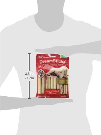 DreamBone DreamSticks, Rawhide Free Dog Chew Sticks Made with Real Chicken and Vegetables, 9 Sticks