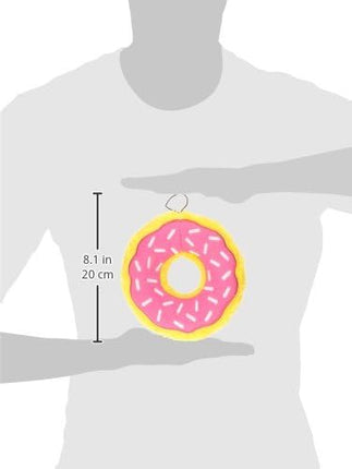 ZippyPaws Donutz - No Stuffing Dog Toys to Keep Them Busy, for Small and Medium Dogs, Squeaky Pet Toy for Boredom, Unstuffed Chew Toy, Soft Plush Puppy Products, Funny Food Toy - Strawberry Donut