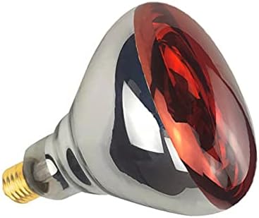 6 Pack 250W Red Heat Lamp Infrared Bulbs Glass Lamp Bulb for Food Service, Brooder Bulb, Chicks, Pet, Bathroom, Light Therapy Use E26 Base, Flood Light Heat Lamp