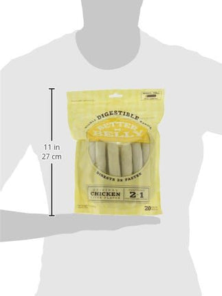 Better Belly Chicken Liver Small Rawhide Rolls, 20-Count (Pack of 2)