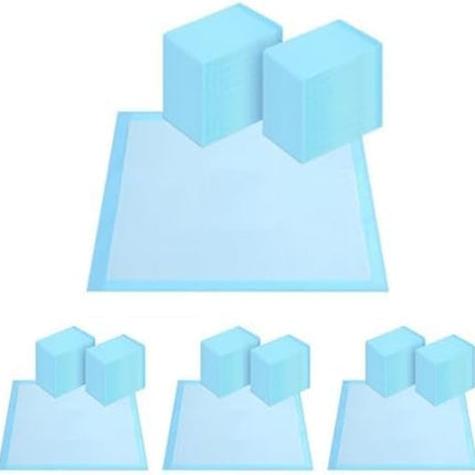 FluffyDream Super Absorbent Pet Training Pad Blue | 23.6 x 23.6 Inches | 5-Layer Construction | For Dogs & Puppies | 100 Pads, Pack of 4