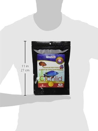 Northfin Cichlid Formula Fish Food – Slow Sinking Pellets for Cichlids (1mm, 500g) | Premium High-Protein, All-Natural Cichlid Diet to Enhance Color & Growth – No Fillers, No Hormones, Made in Canada