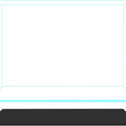 Fzone 10 Gal Rimless Low Iron Fish Tank Nova Clear Ultra-White 45° Mitered Edges Translucent Glass Anata Series Aquarium w/Black Foam Leveling Mat(S45-W30)