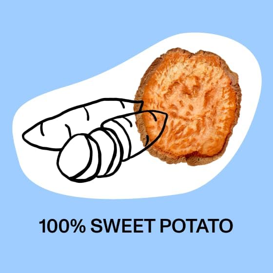 Spot & Tango Sweet Potato Bites Dog Treats - Single Ingredient, 100% Sweet Potato - Air-Dried Snacks - Grain & Gluten-Free - USA-Made - for Small, Medium, and Large Dogs