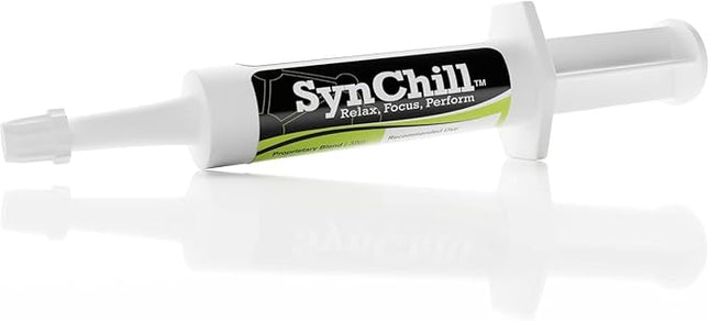 SynChill Oral Horse Supplement Gel, 100% Natural Nutritional Support, Helps Maintain Focus & Composure, Trusted by Equine Professionals, Drug-Free & Made in USA - 1 Pack