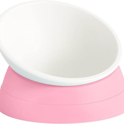 Cat Bowls Elevated Cat Food Bowl Adjustable Cat Dish Anti-Slip and Anti-Noise Raised Cat Bowl Protecting Pet’s Spine Thickened Plastic Bowl Suitable for Indoor Cats, 17 Oz