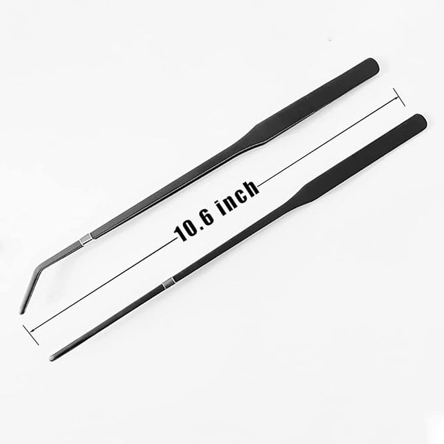 Snake Feeding Tongs, 2Pcs Ball Python Tweezers fit Leopard Gecko, Snakes, Lizards, Rose Hair Tarantula, Chameleon, Jumping Spider