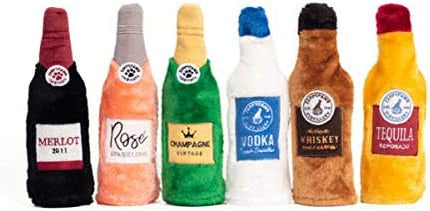 ZippyPaws Happy Hour Crusherz - Interactive Dog Toys to Keep Them Busy, Squeaky Plush Pet Toy for All Breeds, For Small, Medium, & Large Dogs, Drink Themed Crinkle Water Bottle Toy - Tequila
