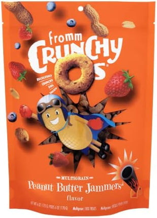 Fromm Crunchy Os Peanut Butter Jammers Dog Treats - Premium Crunchy Dog Treats - Peanut Butter Recipe - 6 oz