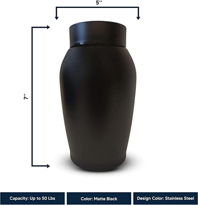 Personalized Custom Dog Urn Engraved Dog Name and Date - Stainless Steel cremation urns for dogs ashes with Airtight Closure | Paw Print Heart