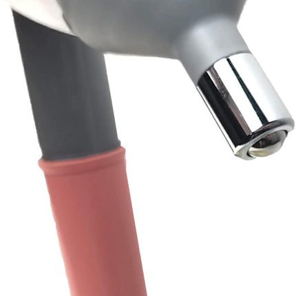 NACOCO Pet Standing Water Dispenser Cat Dog Standing Bowl with Detachable Pole Automatically Feeding Water Height Adjustable(Grey-Pink)